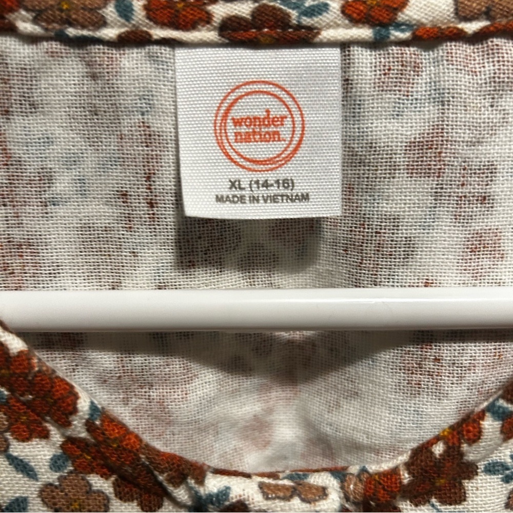 Wonder Nation Brown Floral Casual Dress - Picture 4 of 5